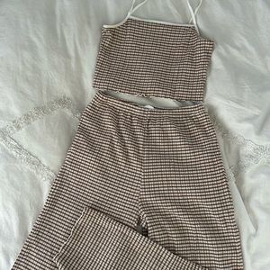 Oak & fort brown gingham lounge set